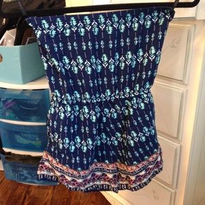 Off the Shoulder Tribal Print Romper